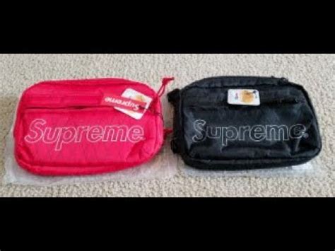 supreme fw18 shoulder bag fake|real vs false supreme shoes.